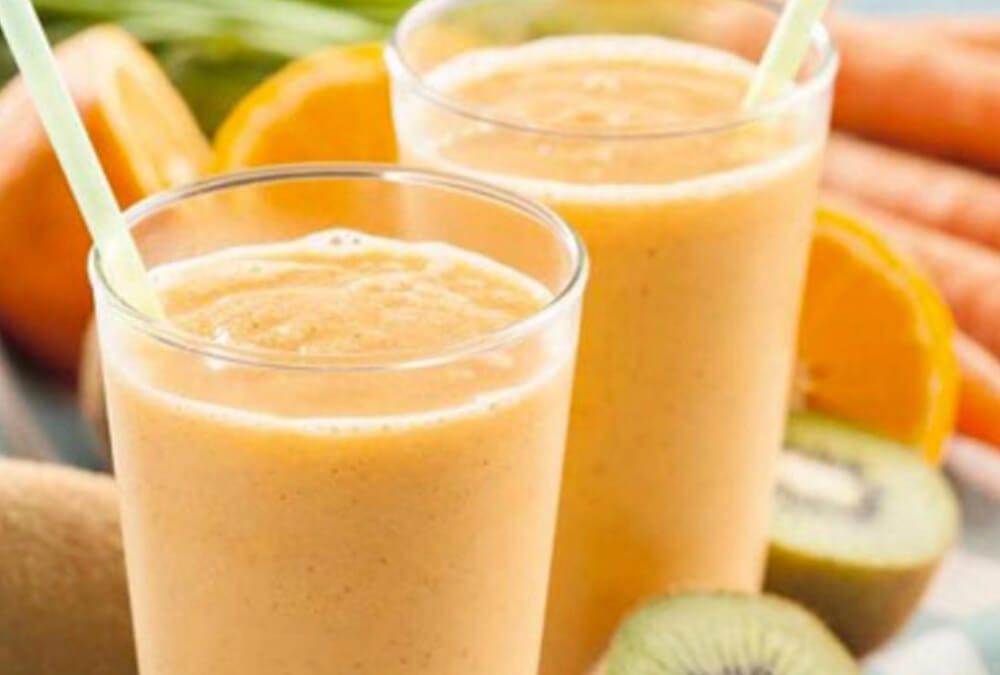 BATIDO DE ZANAHORIA, KIWI, NARANJA Y YOGUR