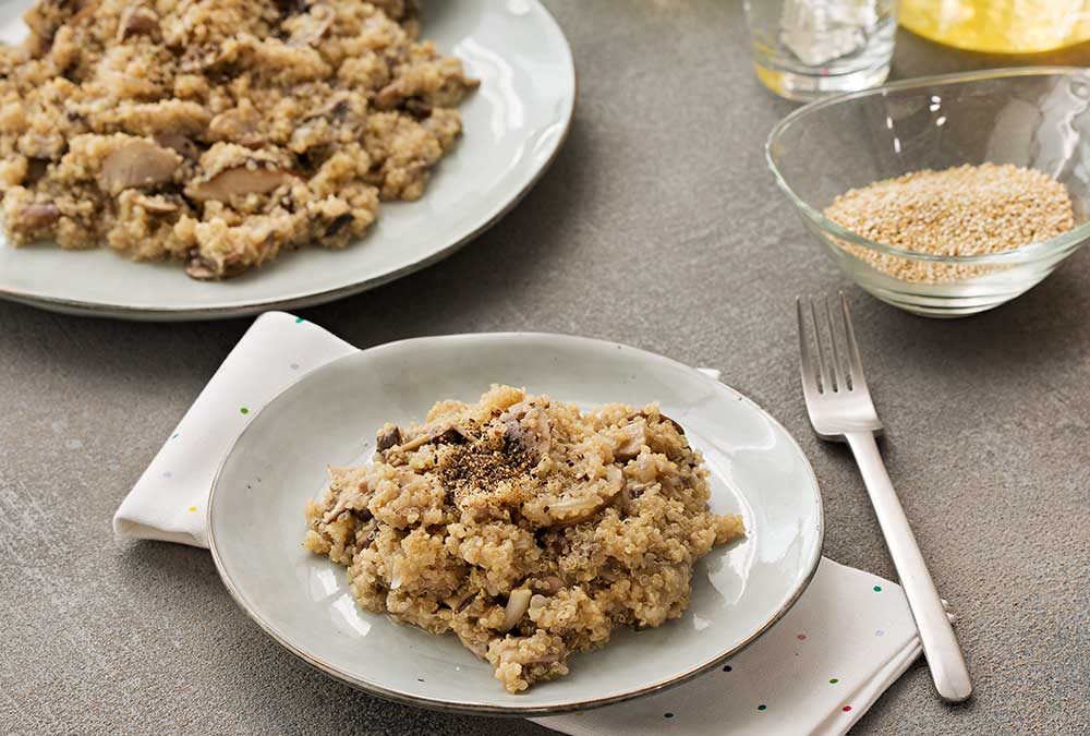 RISOTTO DE QUÍNOA CON SETAS SILVESTRES