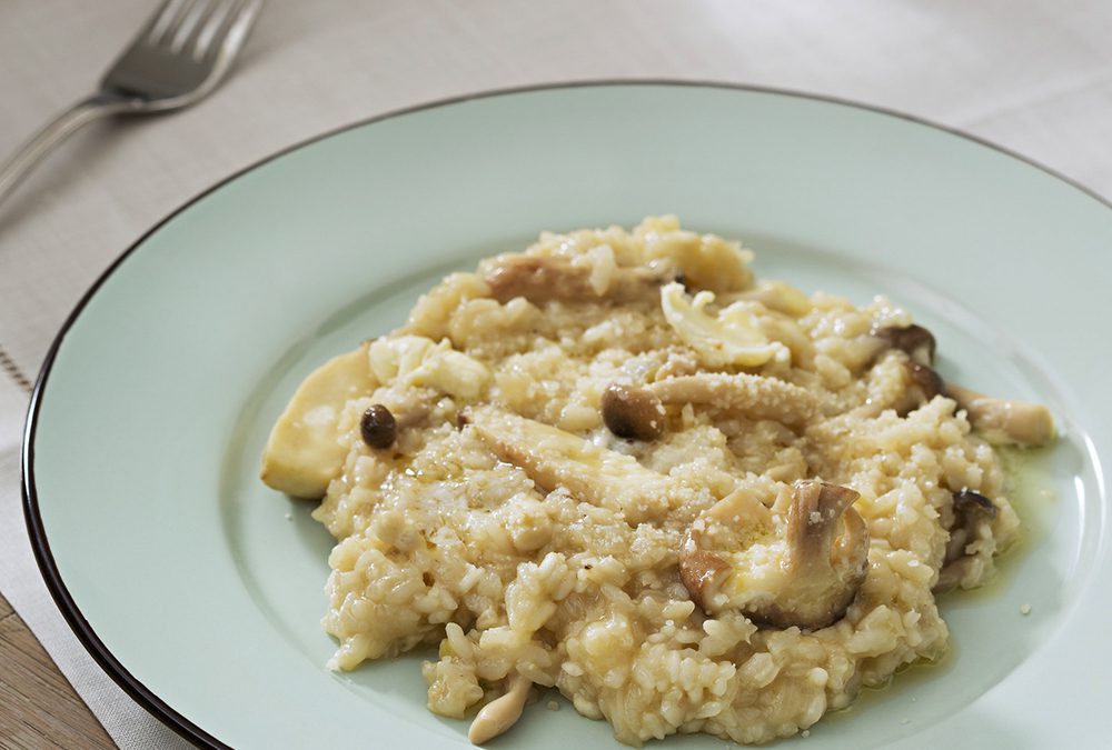 RISOTTO CON CHAMPIÑONES A LA CERVEZA